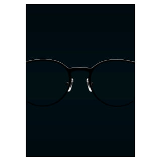 A close-up of modern eyeglasses against a dark background, ideal for vision and eyewear advertising.