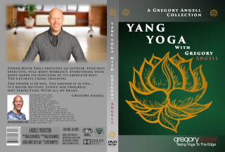DVD cover for Yang Yoga featuring Gregory Angell, promoting fitness and a healthy lifestyle.